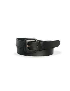 Women'S Leather Belts^MONPIEL Leather Belt Woman With Buckle Leather Black