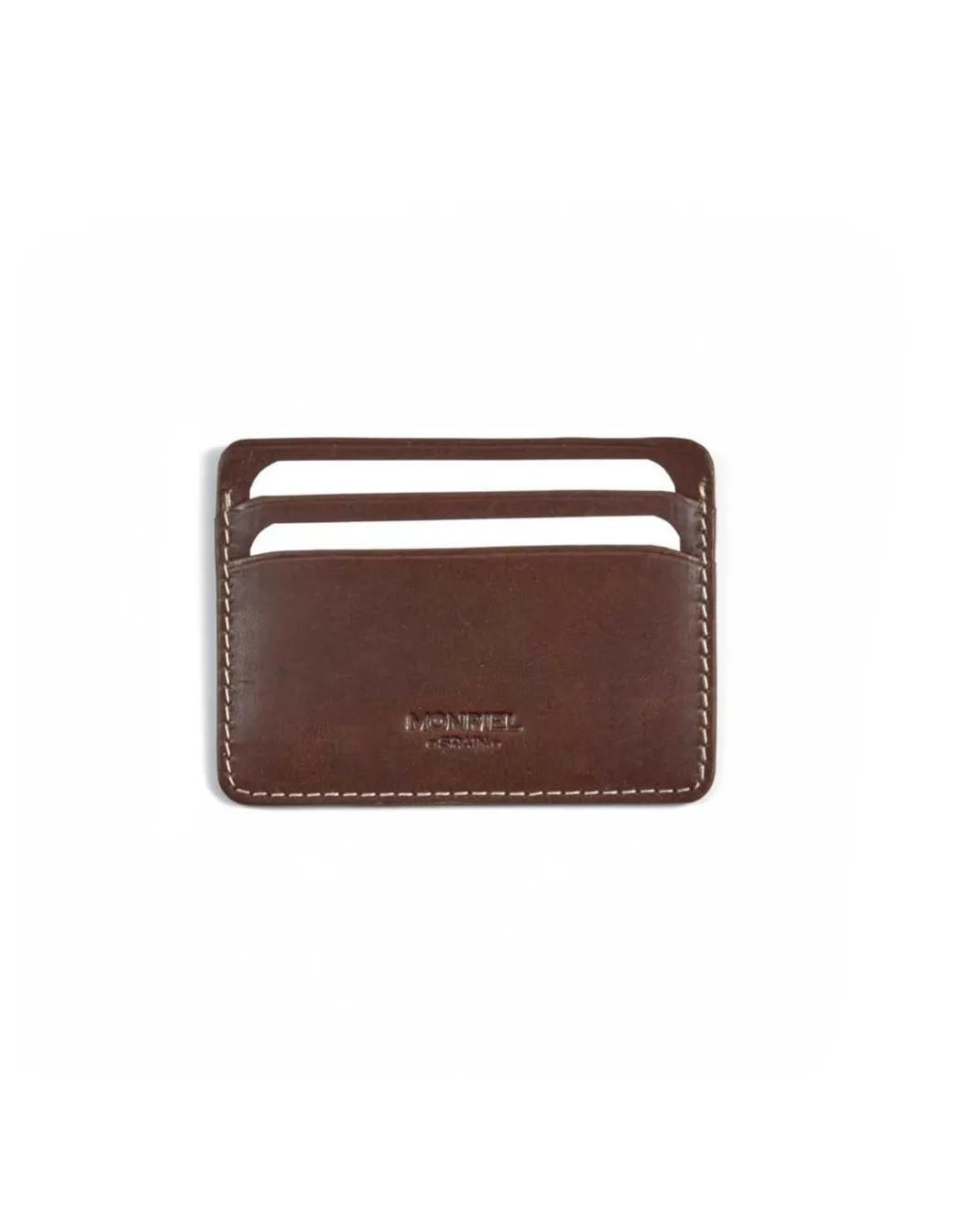 Leather Card Holders^MONPIEL Leather Card Holder Mini Brown