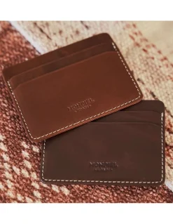 Leather Card Holders^MONPIEL Leather Card Holder Mini Brown