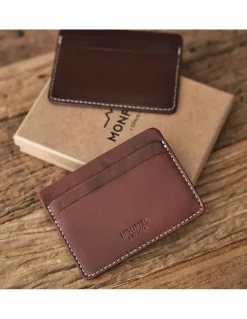 Leather Card Holders^MONPIEL Leather Card Holder Mini Havana