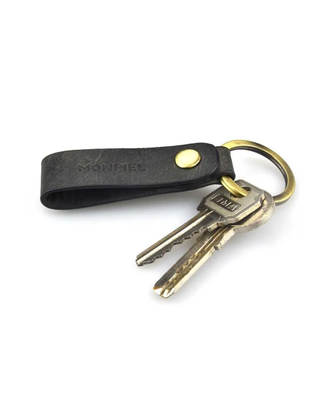 Men'S Leather Keyrings^MONPIEL Leather Keyring Hunter Black