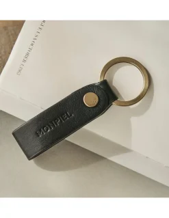 Men'S Leather Keyrings^MONPIEL Leather Keyring Hunter Black