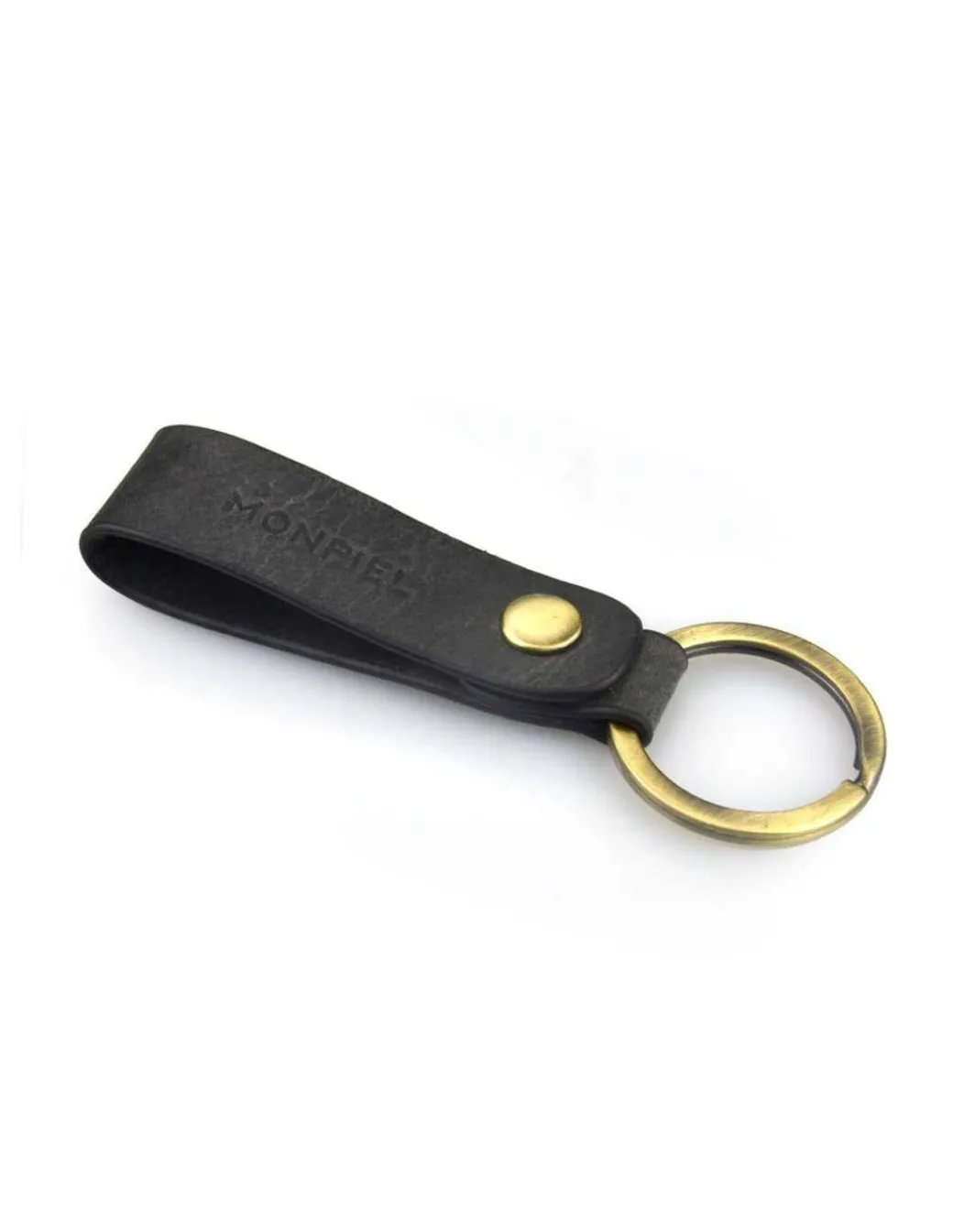 Men'S Leather Keyrings^MONPIEL Leather Keyring Hunter Black