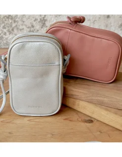Women'S Leather Bag^MONPIEL Leather Nano Bag Nudos Platinum