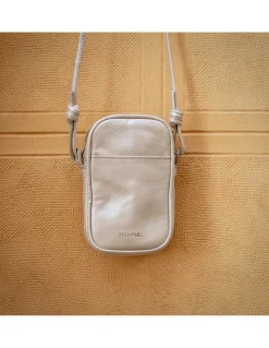 Women'S Leather Bag^MONPIEL Leather Nano Bag Nudos Platinum