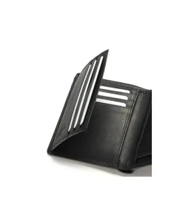 Men'S Leather Wallets^MONPIEL Leather Wallet With Loop And Coin Pocket Mountain Black