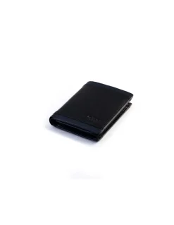 Men'S Leather Wallets^MONPIEL Leather Wallet With Purse Lago Black