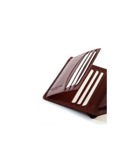 Men'S Leather Wallets^MONPIEL Leather Wallet With Purse Lago Brown