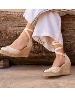 Espadrille^MONPIEL Leather Wedge Espadrille With Creta Toe Cap
