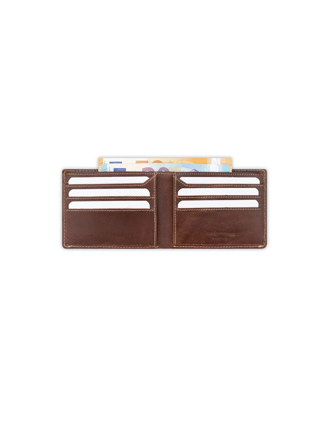 Men'S Leather Wallets^MONPIEL Man Leather Bifold Wallet Mini Brown