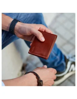 Men'S Leather Wallets^MONPIEL Man Leather Bifold Wallet Mini Havana