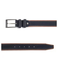 Men'S Leather Belts^MONPIEL Man Suede Leather Belt Blue