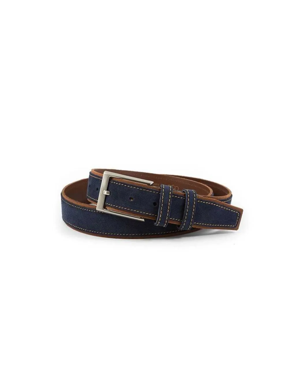Men'S Leather Belts^MONPIEL Man Suede Leather Belt Blue