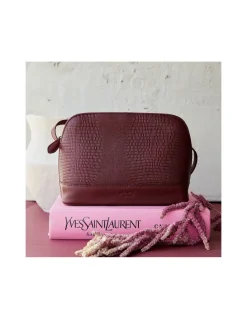 Women'S Leather Bag^MONPIEL Medium Leather Bag Burgundy Snake