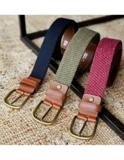 Men'S Leather Belts^MONPIEL Men Elastic Belt