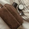 Other Accessories^MONPIEL Men'S Leather Toiletry Bag - Handbag Hunter Brown