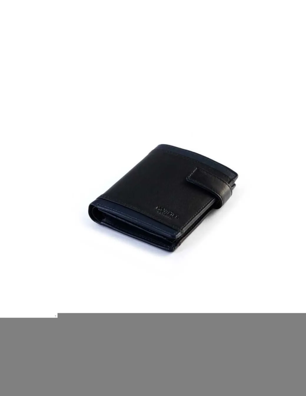 Men'S Leather Wallets^MONPIEL Men'S Leather Wallet With Loop And Purse Lago Black