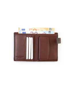 Men'S Leather Wallets^MONPIEL Men'S Leather Wallet With Loop And Purse Lago Brown