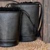 Women'S Leather Bag^MONPIEL Mini Bucket Round Bag Black Snake
