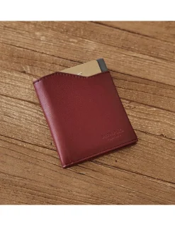 Men'S Leather Wallets^MONPIEL Pocket Wallet Burgundy