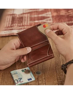 Men'S Leather Wallets^MONPIEL Pocket Wallet With Purse Leather