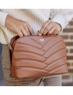 Women'S Leather Bag^MONPIEL Quilted Bag With Gold Chain Leather