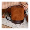 Women'S Leather Bag^MONPIEL Round Bucket Bag Tan Suede