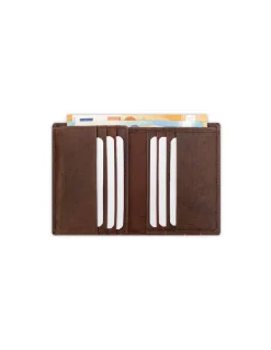 Men'S Leather Wallets^MONPIEL Rubber Wallet Billfold Brown