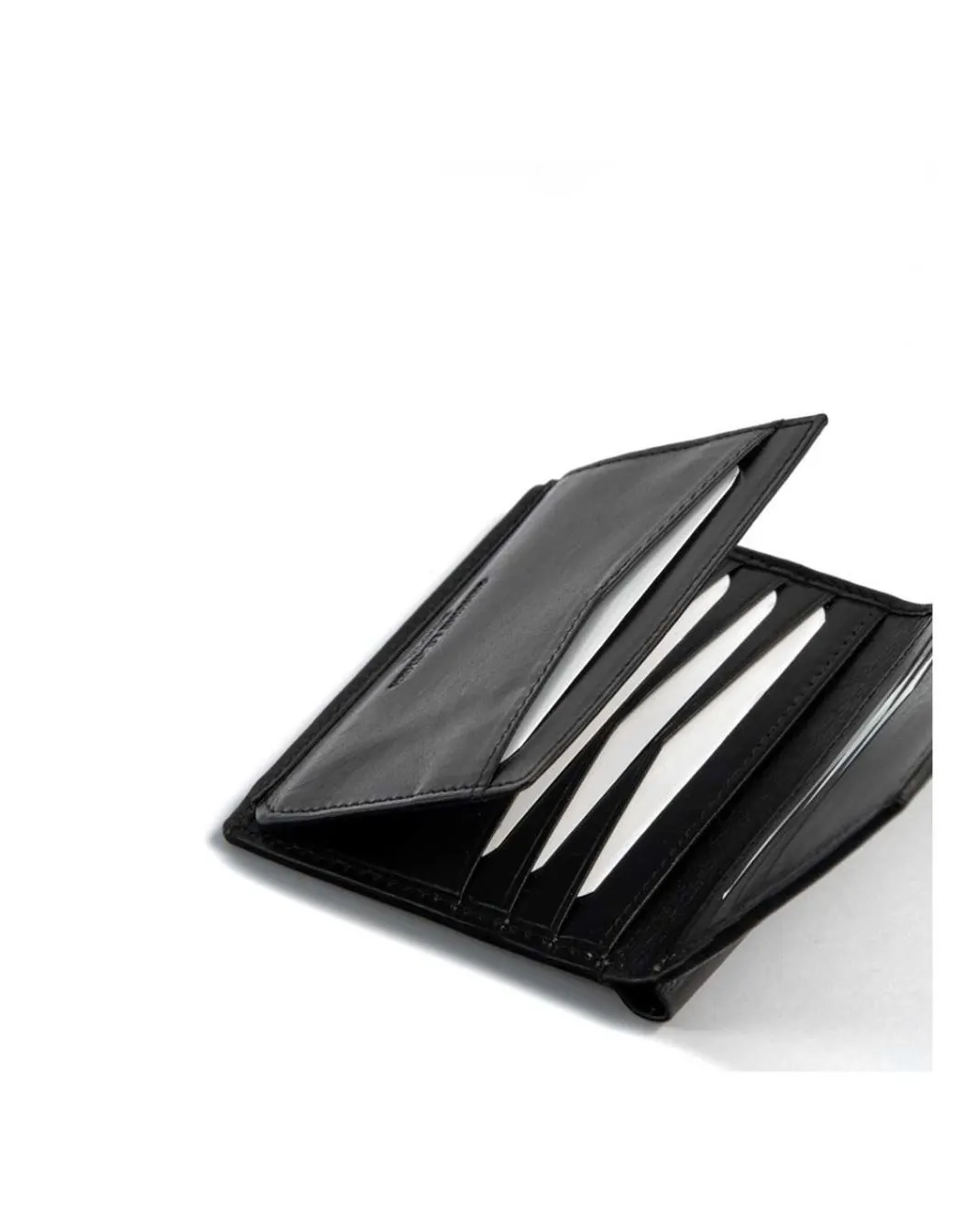 Men'S Leather Wallets^MONPIEL Simple Central Logo Wallet Black