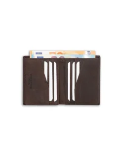 Men'S Leather Wallets^MONPIEL Simple Logo Patch Wallet Brown