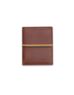 Men'S Leather Wallets^MONPIEL Single Banknote Color Stripes Havana