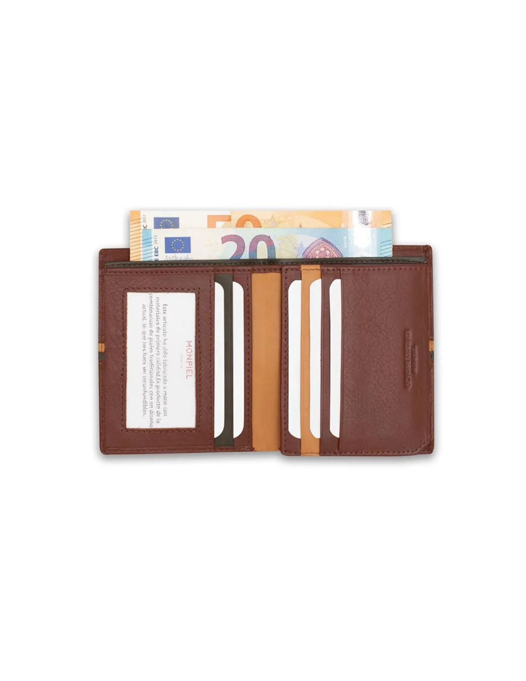 Men'S Leather Wallets^MONPIEL Single Banknote Color Stripes Havana