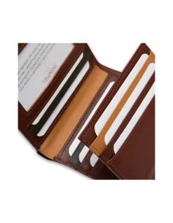 Men'S Leather Wallets^MONPIEL Single Banknote Color Stripes Havana