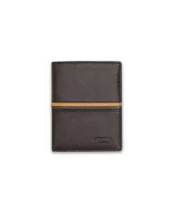 Men'S Leather Wallets^MONPIEL Single Banknote Color Stripes Brown
