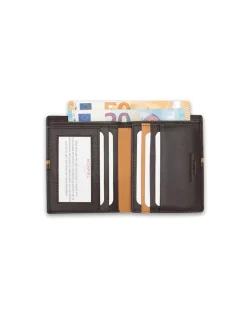 Men'S Leather Wallets^MONPIEL Single Banknote Color Stripes Brown