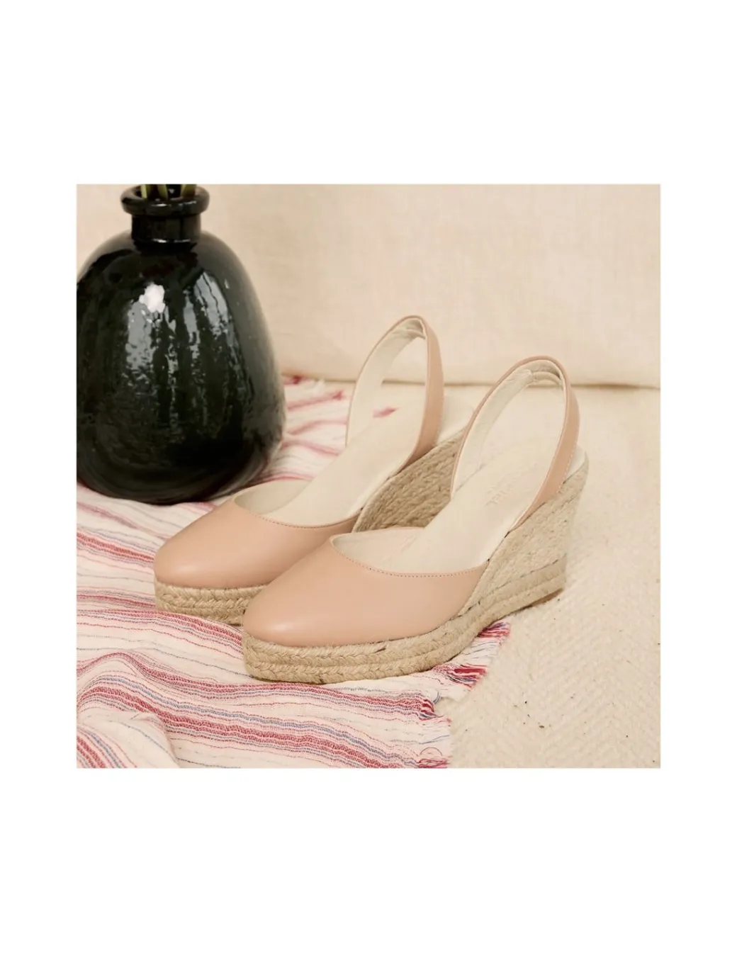 Espadrille^MONPIEL Siros Leather Wedge Espadrille