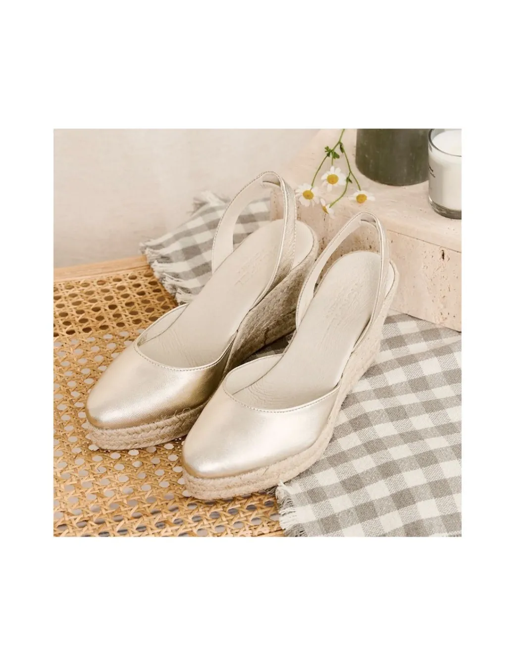 Espadrille^MONPIEL Siros Leather Wedge Espadrille