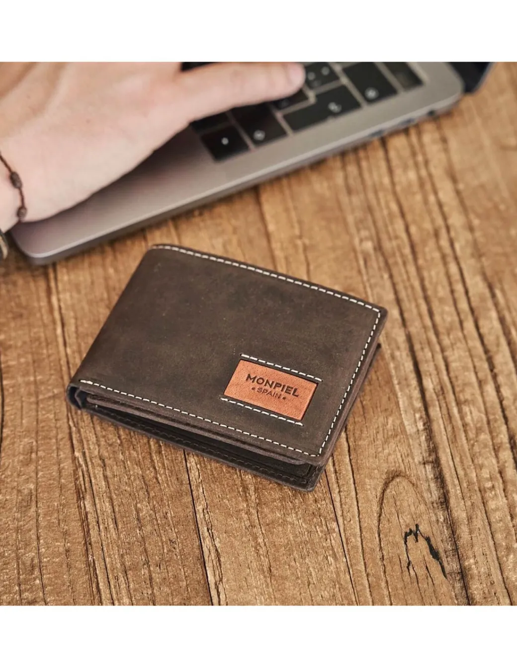 Men'S Leather Wallets^MONPIEL Small American Wallet Brown