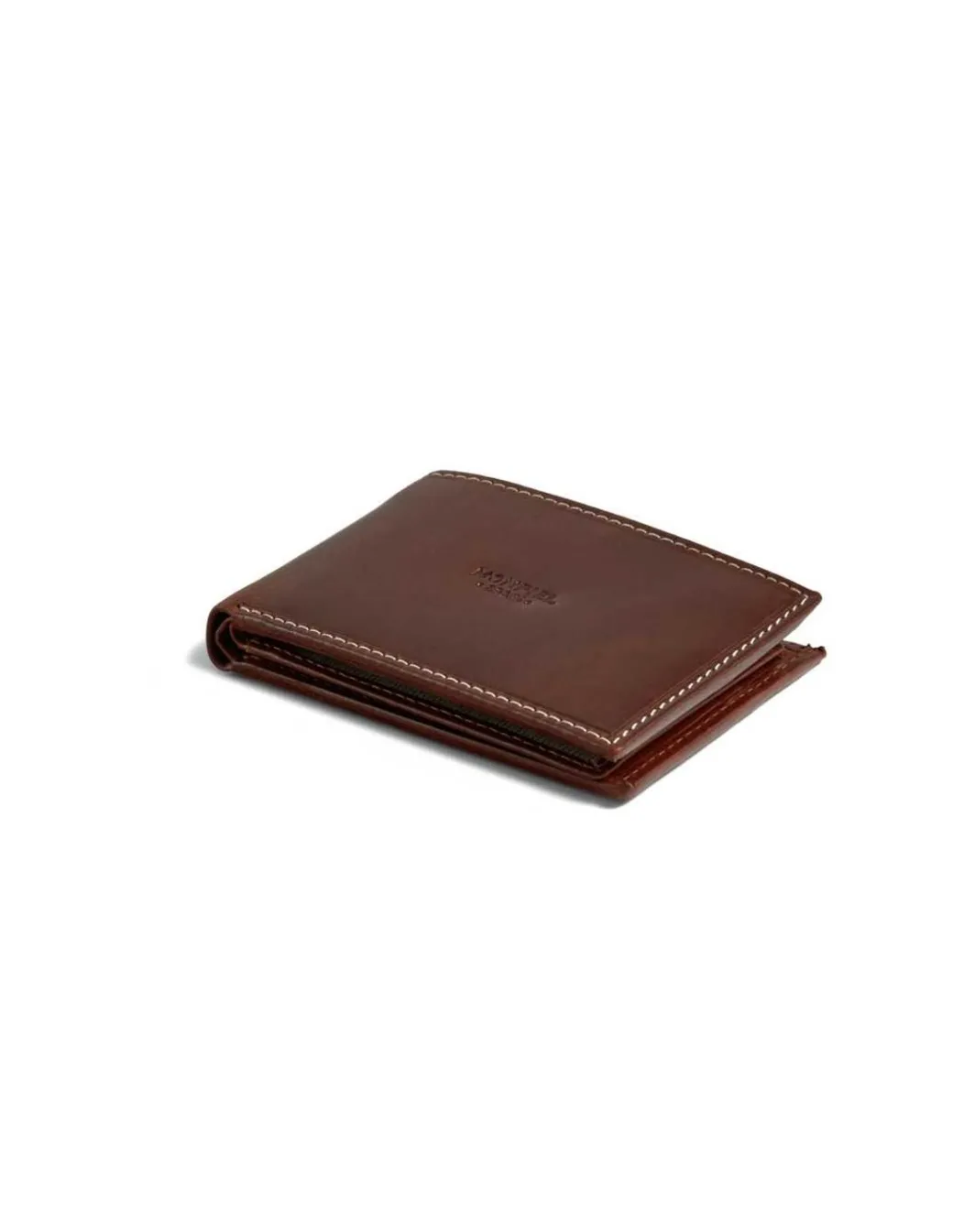 Men'S Leather Wallets^MONPIEL Small American Wallet Simple Central Logo Leather