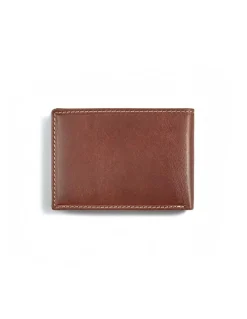 Men'S Leather Wallets^MONPIEL Small American Wallet Simple Central Logo Leather