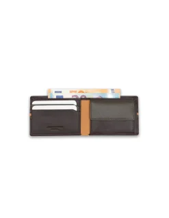 Men'S Leather Wallets^MONPIEL Small American Wallet With Wallet Brown