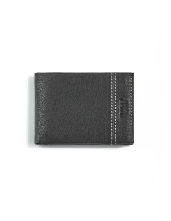 Men'S Leather Wallets^MONPIEL Small American With Two Tone Purse Black