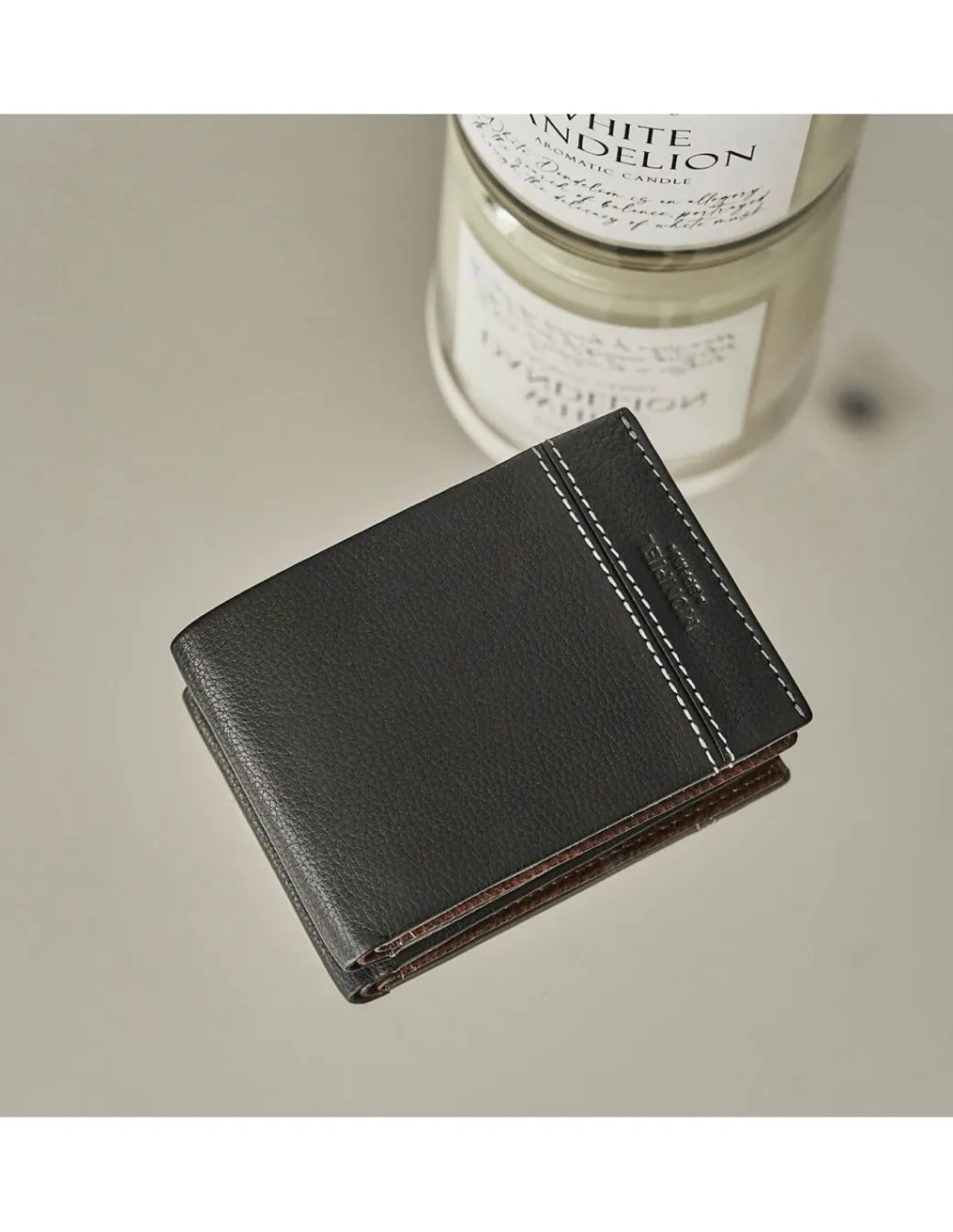 Men'S Leather Wallets^MONPIEL Small American With Two Tone Purse Black