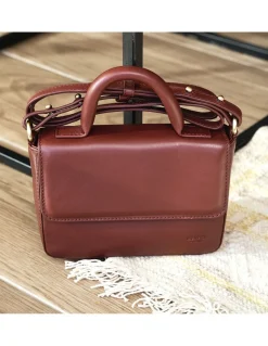 Women'S Leather Bag^MONPIEL Small Armored Leather Bag Brown
