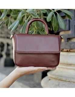 Women'S Leather Bag^MONPIEL Small Armored Leather Bag Brown