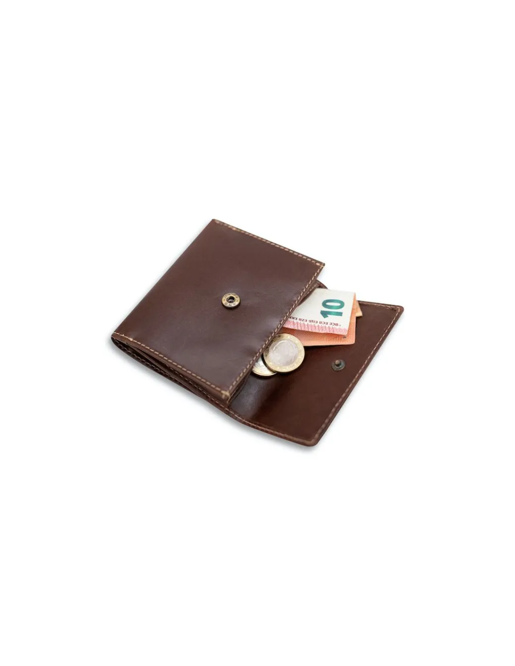 Men'S Leather Wallets^MONPIEL Small Men'S Wallet With Coin Pocket Mini Brown