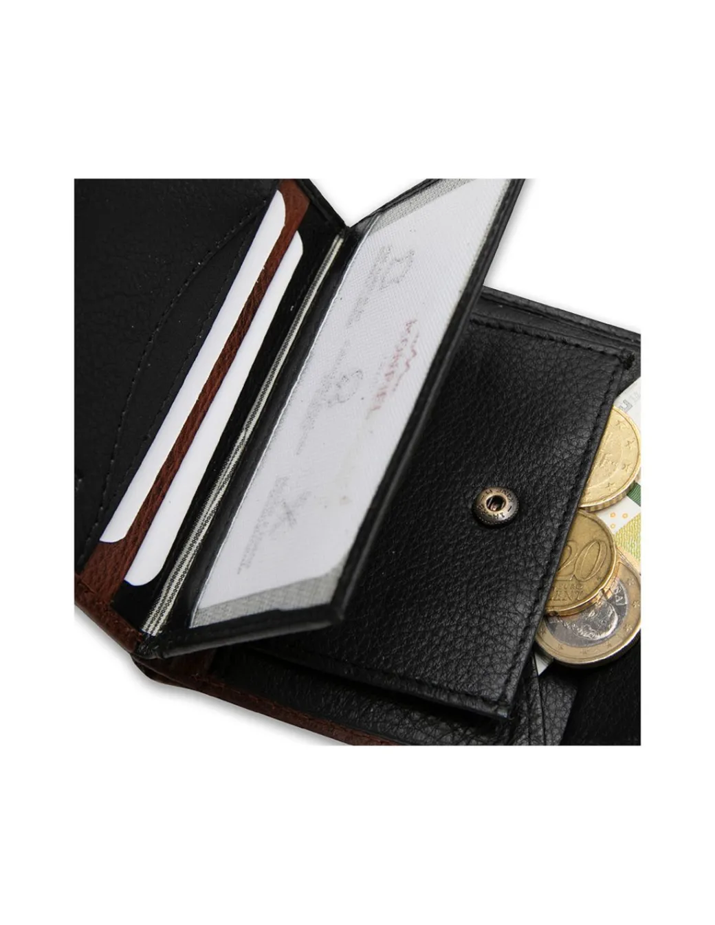 Men'S Leather Wallets^MONPIEL Small Wallet With Wallet And Central Stamped Loop Havana