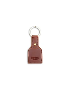 Men'S Leather Keyrings^MONPIEL Square Leather Keychain Havana