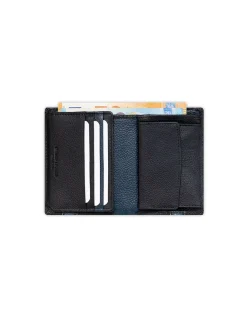 Men'S Leather Wallets^MONPIEL Wallet Billfold With Rubber Coin Purse Black