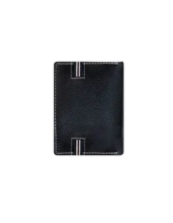 Men'S Leather Wallets^MONPIEL Wallet Billfold With Rubber Coin Purse Black